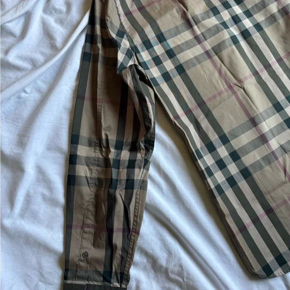 Men's Tan Plaid dress shirt - Picture 7 of 15